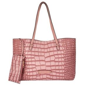 De Vesi De L’AKour Pink Croc Tote Bag